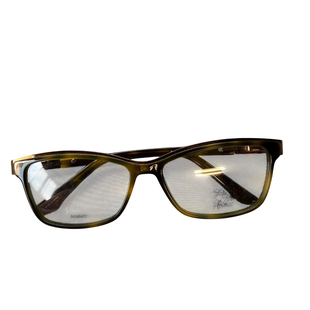 Saks Fifth Avenue Eyeglasses Women 135 Green Tortoise SAKS 311 0WR9 Rectangular